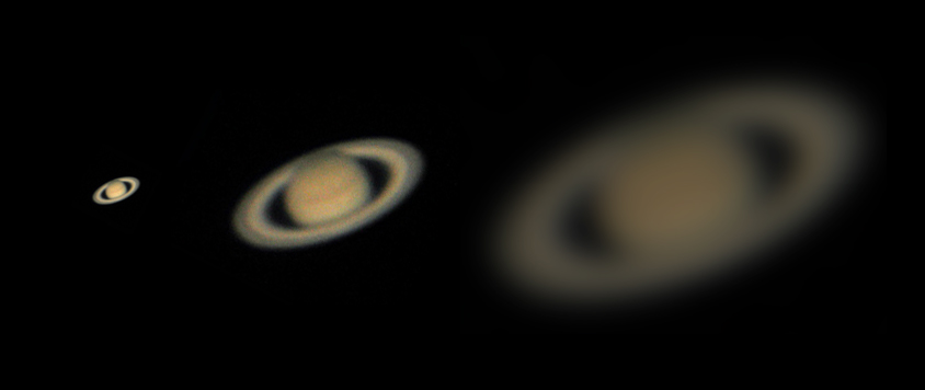 Forstørrelse af Saturn