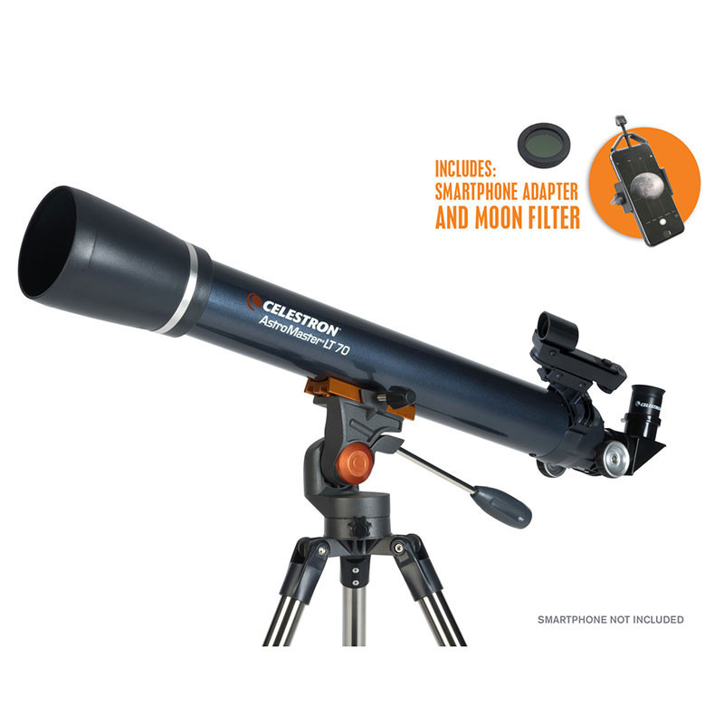 Celestron Astromaster 70 stjernekikkert inkl. smartphone adapter og månefilter