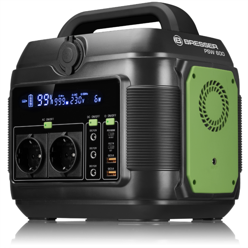 BRESSER - Transportabel Power station 600W - Treasurehunter.dk