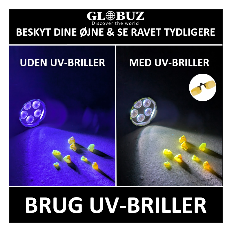 Globuz UV-brille Clip-On m/etui