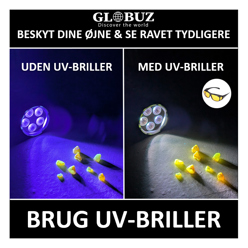 Globuz UV-brille til brillebrugere m/etui