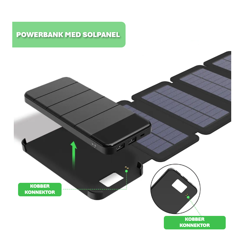 Globuz - Powerbank med solceller 10.000mAh