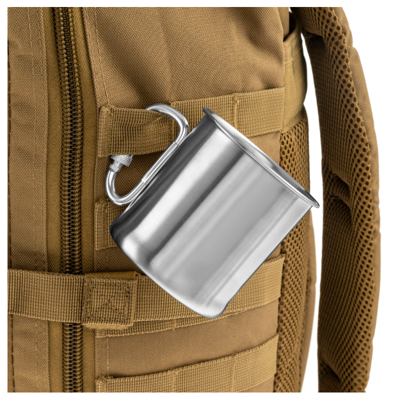 Mil-Tec 250 ml krus i rustfrit stål - Treasurehunter.dk