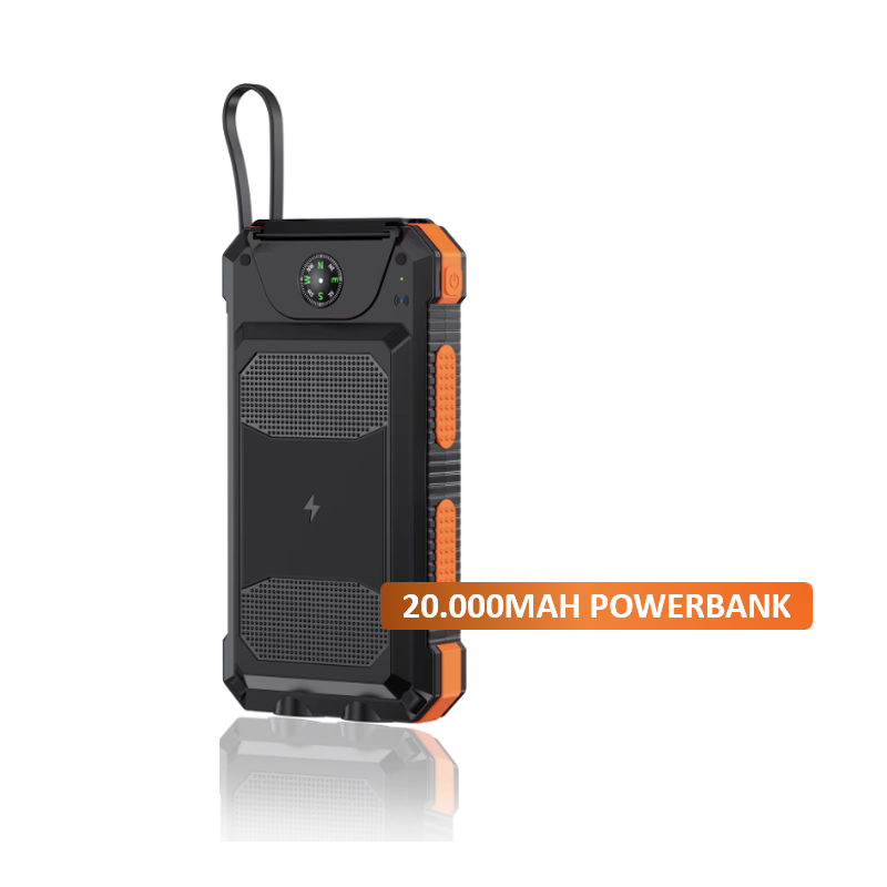 Globuz - Powerbank m. solceller 20.000mAh