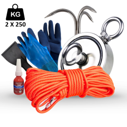 Fiskemagnet til magnetfiskeri - Begyndersæt - 500KG