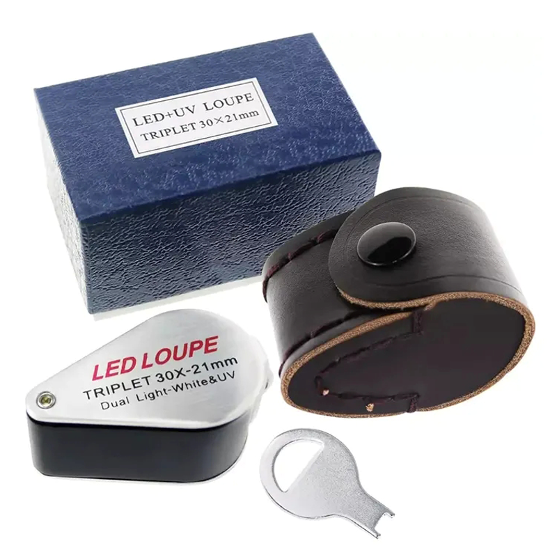 Globuz Indslagslup 30x med LED & UV – Til rav & andre fund