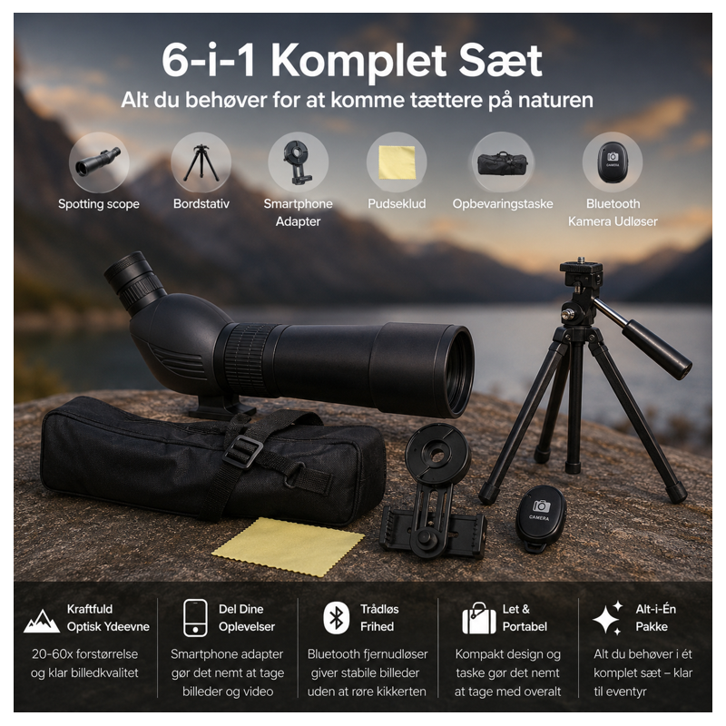 Udsigtskikkert | Globuz - 20-60x60 Spotting Scope